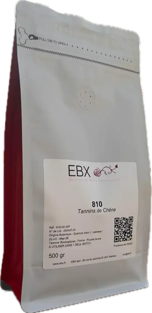 EBX 810 - Taninos en Polvo - Roble Francés Sin Tostar - 500 g