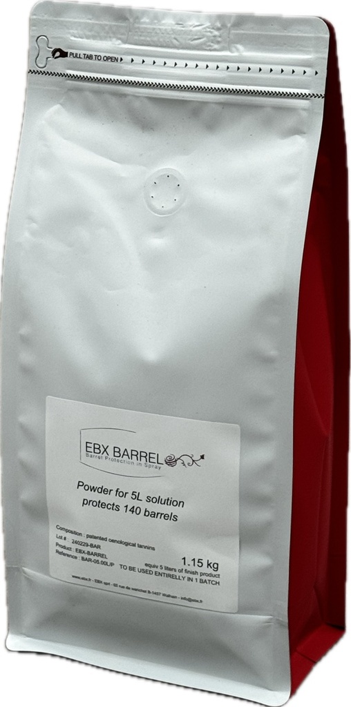 [BAR-05.00L/Pa] EBX-BARREL (forme poudre équiv. 150 barriques / à utiliser en une seule fois - 1 Batch)