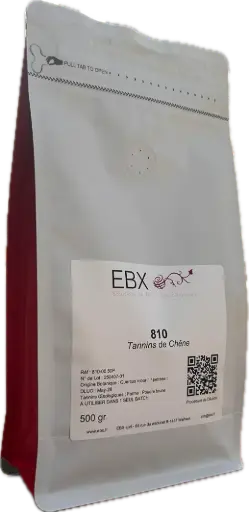 [810-00.50Pa] EBX 810 - Tannins chêne français PURE - 500 grs (forme poudre)