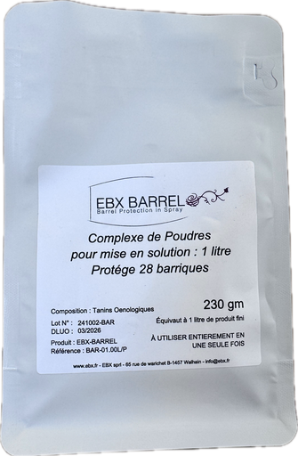 [BAR-01.00L/P] EBX-BARREL (in powder ; equivalent 28 barrels-  single Batch)