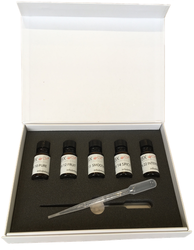 [OENOKIT 5x 10ml - Colors Box] Oenological Decision Making Tool Box - 5 "PRIMARY COLORS" TANINS by EBX